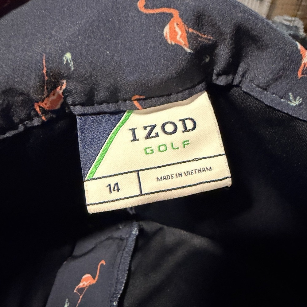 Flirty Women's Fun Flamingo Print IZOD Golf Skort Athleisure Size 14 - Picture 3 of 16